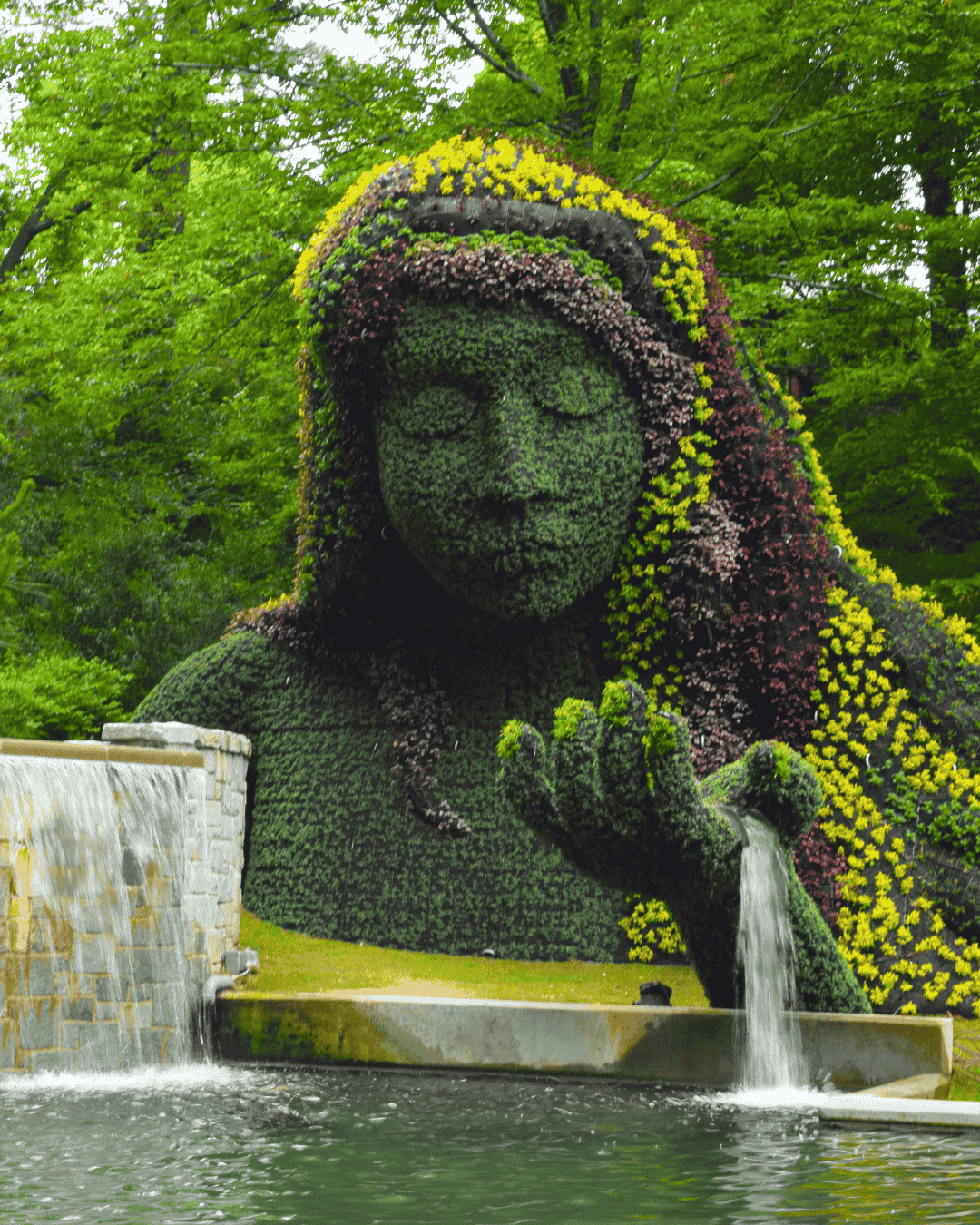 Goddess statue in Atlanta Botanical Gardens